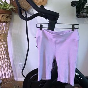 Year of ours -Lilac Ribbed Biker Shorts